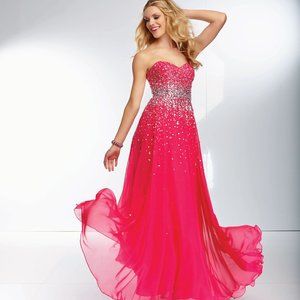 Mori Lee 95090 Size 18 Hot Pink Prom Dress